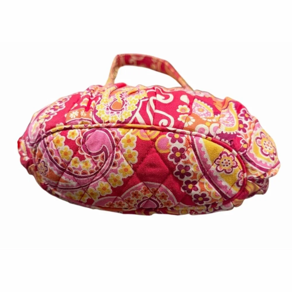 Vera Bradley Hannah Bucket Purse Shoulder Bag Raspberry Fizz Pink Paisley